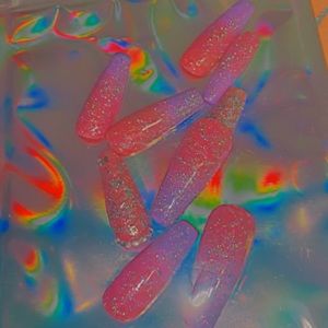 Unicorn themed press on nails